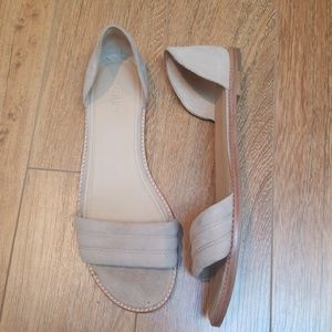 J.Crew Nude Suede Sandals Sz. 9